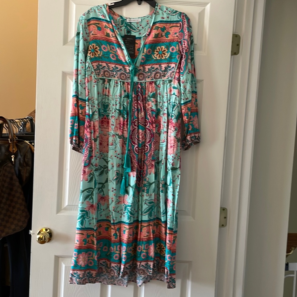 Amazon R. Vivimis XS multi-color boho dress